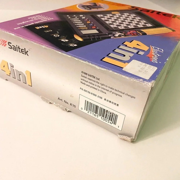 Vintage 1999 Saitek Electronic 4 in 1 Game Chess Checkers Line of 4  Top Mind - Picture 12 of 16